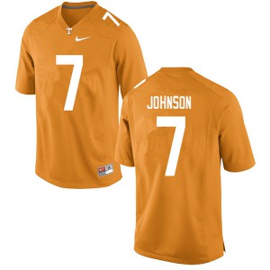 Mens Tennessee Vols #7 Brandon Johnson Orange Embroidery Jersey 801591-935