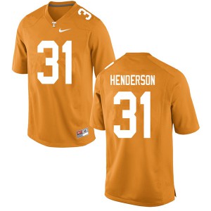 Mens Tennessee Volunteers #31 D.J. Henderson Orange NCAA Jerseys 874999-364