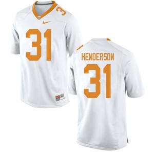 Men Tennessee Vols #31 D.J. Henderson White NCAA Jerseys 343385-354