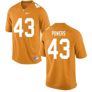 Mens Tennessee Volunteers #43 Jake Powers Orange Stitched Jerseys 835374-264