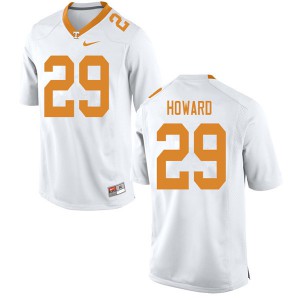 Men's Tennessee Volunteers #29 Jeremiah Howard White Player Jersey 350377-376