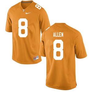 Men Tennessee Vols #8 Jordan Allen Orange College Jerseys 638493-505