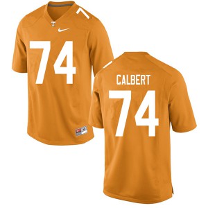 Mens Tennessee Vols #74 K'Rojhn Calbert Orange Official Jersey 617690-778