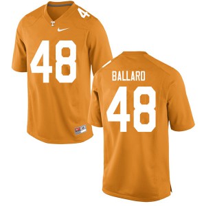 Mens Tennessee Vols #48 Matt Ballard Orange College Jerseys 380956-659
