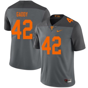 Men Tennessee Vols #42 Nyles Gaddy Gray Official Jerseys 133071-913