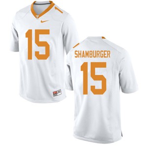 Men's Tennessee Vols #15 Shawn Shamburger White Football Jerseys 339098-856