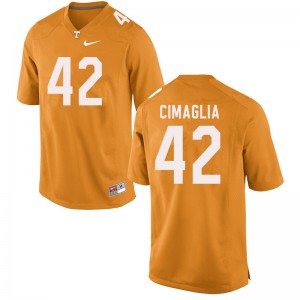 Mens Tennessee #42 Brent Cimaglia Orange Stitched Jersey 863271-948