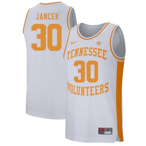 Men Tennessee Volunteers #30 Brock Jancek White Basketball Jerseys 895381-906