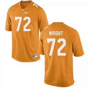 Men's Tennessee Volunteers #72 Darnell Wright Orange Player Jerseys 129786-436