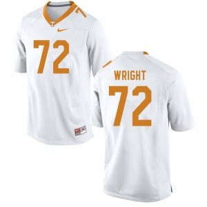 Men's Tennessee Volunteers #72 Darnell Wright White Embroidery Jerseys 445391-781