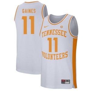 Men Tennessee Vols #11 Davonte Gaines White NCAA Jersey 384551-588