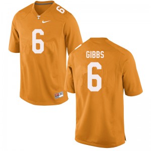 Men's Tennessee Vols #6 Deangelo Gibbs Orange Stitch Jerseys 449252-650
