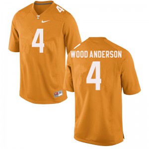 Men Tennessee #4 Dominick Wood-Anderson Orange Official Jerseys 405276-997