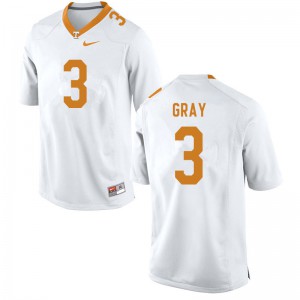 Mens Tennessee Vols #3 Eric Gray White NCAA Jerseys 861916-329