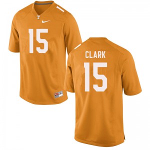 Mens Tennessee Vols #15 Hudson Clark Orange University Jerseys 806205-736