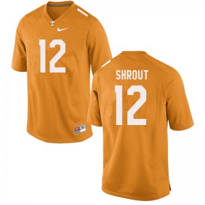 Men's Tennessee #12 J.T. Shrout Orange Stitch Jerseys 839866-743