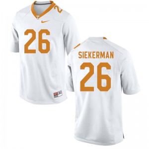 Men's Tennessee Vols #26 JT Siekerman White College Jerseys 793490-248