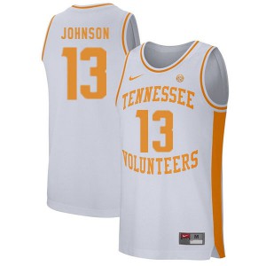 Men's Vols #13 Jalen Johnson White Basketball Jersey 322008-927