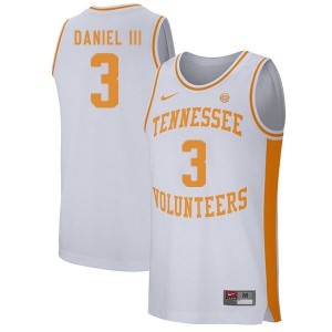 Men's Vols #3 James Daniel III White Basketball Jerseys 891060-744