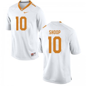 Mens Tennessee #10 Jay Shoop White NCAA Jerseys 800826-701