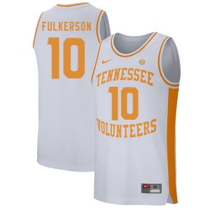 Men's Tennessee #10 John Fulkerson White High School Jerseys 129172-770