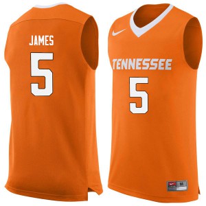 Mens Tennessee Volunteers #5 Josiah-Jordan James Orange Player Jersey 993968-654