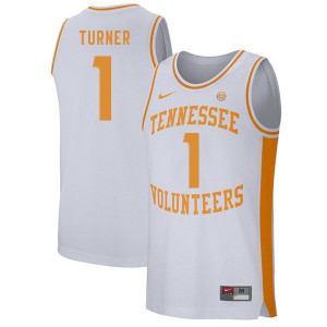 Mens Tennessee Vols #1 Lamonte Turner White University Jersey 681616-324