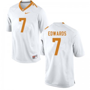 Men Tennessee #7 Romello Edwards White Official Jerseys 904683-162