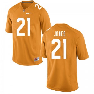 Mens Tennessee Vols #21 Bradley Jones Orange Embroidery Jersey 380195-779