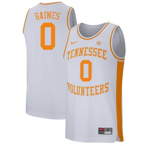 Men's Tennessee #0 Davonte Gaines White College Jerseys 764431-958