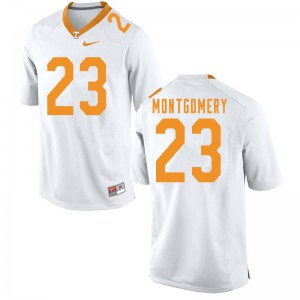 Mens Vols #23 Isaiah Montgomery White Official Jersey 303839-160