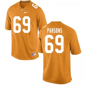 Mens Vols #69 James Parsons Orange Football Jersey 730246-487