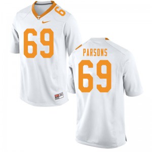 Mens Tennessee Volunteers #69 James Parsons White College Jersey 235949-259
