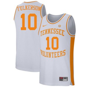 Men Tennessee Volunteers #10 John Fulkerson White Stitch Jerseys 368434-192