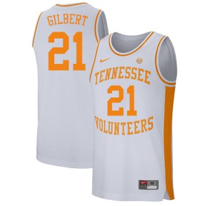 Mens Tennessee Volunteers #21 Kent Gilbert White Alumni Jerseys 468023-712