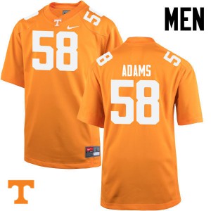 Men Tennessee Volunteers #58 Aaron Adams Orange University Jersey 849627-772