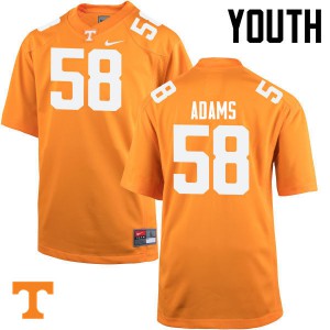 Youth Vols #58 Aaron Adams Orange Official Jerseys 263752-578