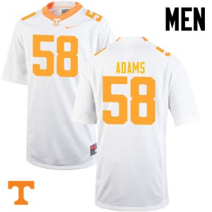 Men Tennessee #58 Aaron Adams White Embroidery Jersey 457652-561