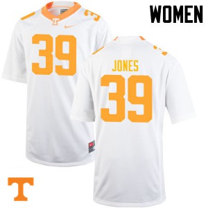 Women Tennessee Vols #39 Alex Jones White College Jerseys 356630-356