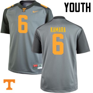 Youth Tennessee #6 Alvin Kamara Gray Stitch Jerseys 765568-606