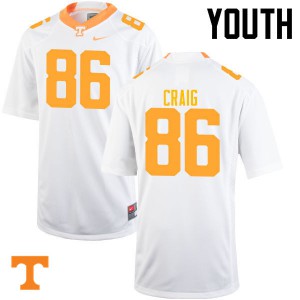 Youth Tennessee Vols #86 Andrew Craig White Official Jersey 274398-587