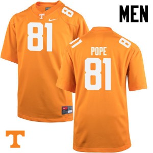 Men's Vols #81 Austin Pope Orange Official Jerseys 919125-445