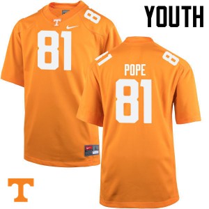 Youth UT #81 Austin Pope Orange Player Jersey 732940-353