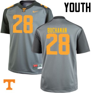 Youth Tennessee Vols #28 Baylen Buchanan Gray University Jerseys 828268-499