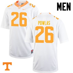 Mens Tennessee #26 Ben Powlas White Football Jerseys 731046-819