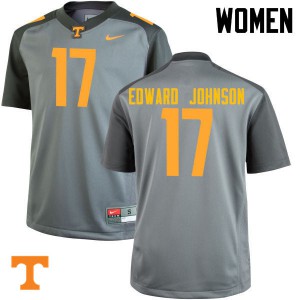 Women Tennessee Vols #17 Brandon Edward Johnson Gray Alumni Jerseys 311532-133
