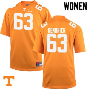 Womens Tennessee Vols #63 Brett Kendrick Orange Alumni Jerseys 459120-958