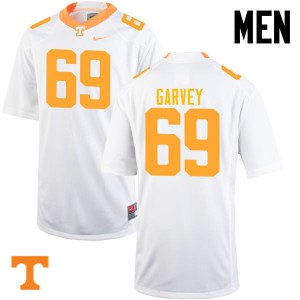 Men's Tennessee Vols #69 Brian Garvey White Official Jersey 196854-747