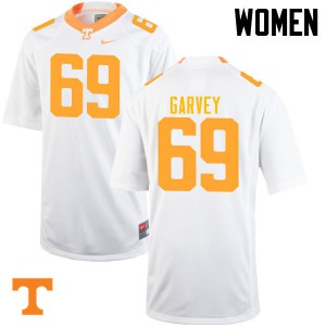 Womens Tennessee #69 Brian Garvey White Player Jersey 881022-333