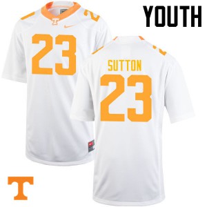 Youth Tennessee #23 Cameron Sutton White University Jerseys 848699-637
